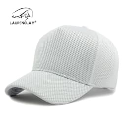 Men's Big Head High Crown Trucker Hats Breathable Full Mesh Snapback Baseball Caps Sun Protection Outdoor Plus Size 56-64cm