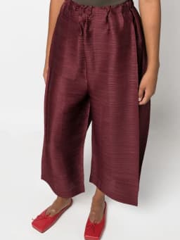 Miyake Summer New Women's Slim Pleated Open-ankle Wide-leg Pants