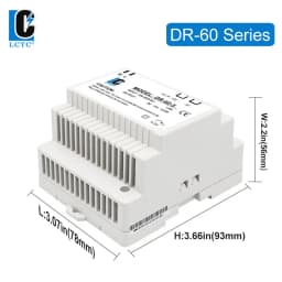 LCTC DR-15/60/100 Switching Power Supply 5V 12V 24V DIN Rail Power Supply Industrial Transformer Small Volume 4.2A 6.5A 7.5A
