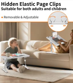 Oatsbasf Laptop Holder for Bed Multifunctional Tablet Stand Phone Holder Foldable Book Stand for Reading Height Angle Adjustable