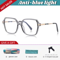 VKYEE Classic Retro Large Framed Glasses Anti-Blue Light Glasses Photochromic Customizable Prescription Glasses PFD2211