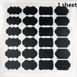 1Sheet Black Blackboard Sticker PVC Erasable Chalkboard Sticker Comestic Cream Box Labels Home Kitchen Spice Jars Multiple Tags
