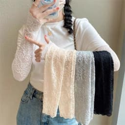 Long Lace Gloves Gothic Thin Hollow Fingerless Gloves Women Sun Protection Sleeves Oversleeve Mesh Arm Sleeve Sunscreen Mittens