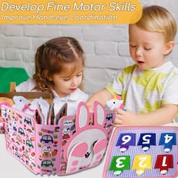 Montessori Busy Board Toddler Felt Quiet Soft Book Fine Motor Skills Educational Travel Toy for Preschool Learning Activities