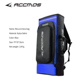 ACCMOS High-Quality Adjustable Large Bow Case with Bow Staff And Arrow Storage Bag Double Shoulder Bag Expandable High Capacity