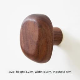 Scandinavian Solid Wood Handle Clothes Hook Coat Hook Wall-mounted Hook Punch-free Door Clothes Hanger Pebble Shape Cabinet Door