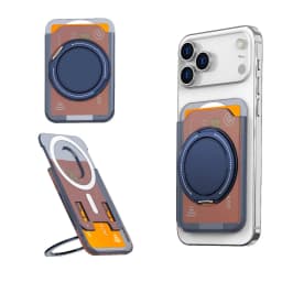 360 Rotating Ring Stand For Magsafe Magnetic Card Holder Wallet Case For iPhone 17 Pro Max 16 15 For Samsung S25 S26 Ultra