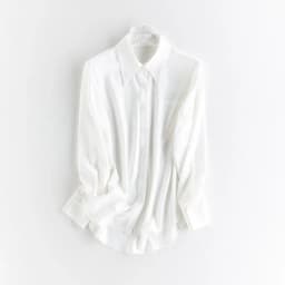 2025 Women's Solid Color Shirts Long Sleeve Simple clothing Lapel Single-Breasted Fashion Plain European And American Style tops