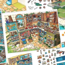 Mr. Paper Open Today Series 36 Stickers, 4pcs 2.5D Large PET Cards, Shop Scene Journal Creative Decoration DIY Stress Relief