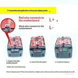 1Pcs 90.5 * 62mm Li-battery Protection Board 21V 7MOS For Electric Tools With Balancing Circuit And Temperature Protection
