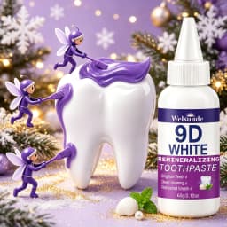 2PCS Whitening Toothpaste for Deep Cleaning & Brighter Smile, Purple Remineralizing Hydroxyapatite Toothpaste, European Formula with Minty Fresh Breath, Gentle on Gums, Travel-Size 60g*2, Ideal Oral Hygiene Gift for Women & Men, Local Warehouses