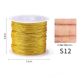 0.2-1MM Metallic Ornament String Silver Gold Color Cord Jewelry Thread for Christmas Tree Hanging Crafts Making Gift Decoratiion