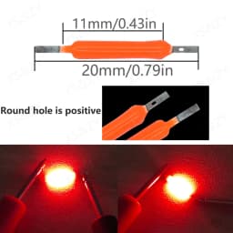 10pcs 20mm LED Filament Edison LED Bulbs DC3V 50mA Ra80 2200K 2700K White Red Green Blue Pink Purple Indoor Outdoor LightingDIY