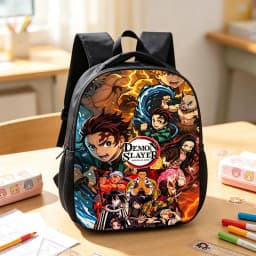 Anime Demon Slayers Backpack Game Cartoon Tanjiro Nezuko Print Schoolbag Student Bookbag Back To School Bags Christmas Gifts