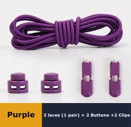 No Tie Shoe Laces Suitable for All Shoes Round Spring Lock Elastic Shoelaces Quick Wear in 1 Second Hiking Sports Lazy Shoelace