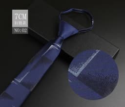 Luxury 7cm Mens Tie Pre-tied Easy Wear Neck Tie For Men Zipper Lazy Pre-tied Business Wedding Stripes Plaid Women Necktie