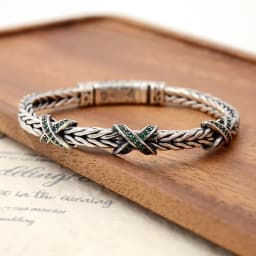 New Tang Grass Pattern X Weaving Bracelet Vintage Personalized Jewelry Men's and Women's Bracelets Gift