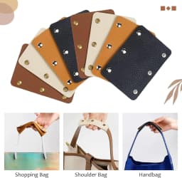 Leather Handle, Protective Cover, PU Handbag Handle, Wrap Saddle Buckle, Suitcase, Handbag Shoulder Strap, Chain Bag Accessories
