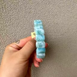2026 AAA Grade Natural Larimar/Copper Pectolite Bead 10x14mm Bracelet Dominicana Genuine Larimar Gemstone Bangle Woman Wholesale
