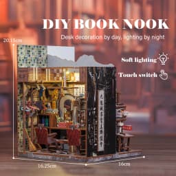 CUTEBEE 3D Wooden Puzzle DIY Dollhouse with Led Light Twilight of the Warriors Bookend Toys for Adults Lover Child Gifts