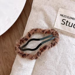 Korean Leopard Print BB Hair Clips with Hollow-out Design Fluffy Hairpins for Girls Cute Baby Hair Accessories