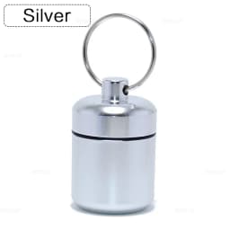 Aluminum Pill Keychain Holder Small Pill Box Waterproof Organizer Stonego Portable Pill Holder Keychain