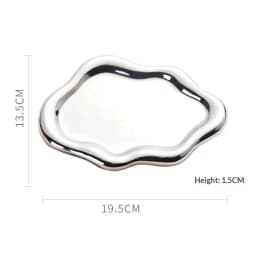 Simple Jewelry Storage Tray Creative Cloud Shapes Electroplated Jewelry Earrings Ring Display Desktop Dish For Women