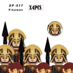 Medieval Infantry Knight Figures Building Blocks England Wars Rose Soldier Castle Military Army Guard Helmet Weapons Bricks Toys