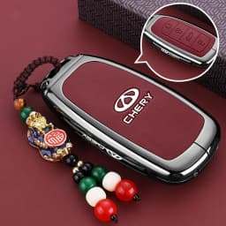 Zinc Alloy Car Key Case for Chery Tiggo 7 Pro 8 9 2025 2026 Keychain Remote Cover Bag Shell Housing Ring Holder Fob Accessories
