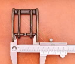Classic Strong Metal Brass Plated Men Wide End Bar Prong Double Pin Buckle Leathercraft Jeans Belt Buckle Replacement Fits 45mm