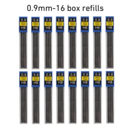 Transparent Mechanical Pencil Set 0.3, 0.5, 0.7 0.9mm with HB Lead Refills for Sketching Art Drawing Painting Automatic Pencils