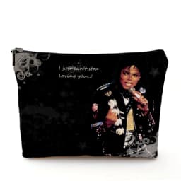 Super Star Michael Jackson Cosmetic Bag Double Print Makeup Bags Women Wedding Handbag Lady Travel Organizer Child Wallet