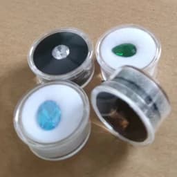 200Pcs Transparent Diamond Storage Box Round Gem Stone Display Case Loose Diamond Beads Piercing Jewelry Showcase Nail Art Boxes