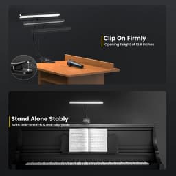 Glocusent Foldable Long-Lasting Clip on Dimmable Brightness Adjustable Led Music Stand Light Piano Musical Sheet Lamp