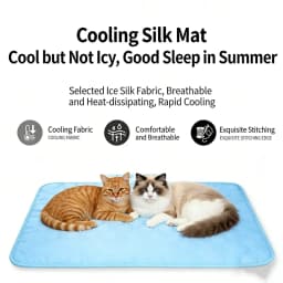 Pet Ice Silk Cool Sleeping Mat Multiple Sizes Breathable Heat Dissipation Non Slip Summer Rest Pad For Puppy Kitten