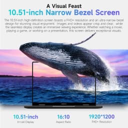 CHUWI MiniBook X 2-in-1 Touch Screen Laptop Intel U300 16GB LPDDR5 512G SSD 10.51"1920x1200 FHD Resolution Ultra-thin Notebook
