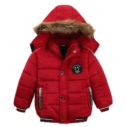 New Keep Warm Baby Coat Autumn Winter Boys Jacket Hooded Zipper Fashion Fur Collar Boys Outerwear 2 3 4 5 6 Years Kids Clothes