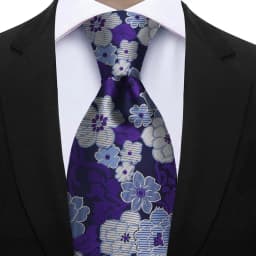 7cm Floral Silk Tie For Men Elegant Peacock Blue Teal Grey Best Selling Business Necktie Wedding Office Fashion Accessories Gift