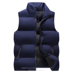 2026 Men Autumn Winter Stand Collar Windproof Slim Fit Warm Vest Outdoor Casual Sleeveless Jacket Fashion Trendy Clothing