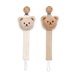 1/2pcs Baby Pacifier Chain Clips Holders Anti-drop Chain Cartoon Stuffed Bear Teething Clips Teether Toy Soother Pacifier Strap