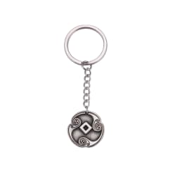 EUEAVAN Retro Mysterious 24 Runes Keychain Norse Viking Jewelry Courage Charm Letter Amulet Keyring for Women Men Accessories