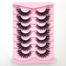 New 7 Pairs of Thick, 3D Simulation Mink Fur Fake Eyelashes Short, Dramatic Fake Eyelashes Wholesale Full Line Fake Eyelash Make