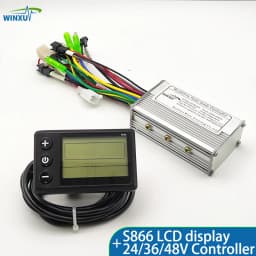 24V 36V 48V 250W 350W S866 Waterproof LCD Display Screen Panel Electric Bicycle Scooter Brushless Motor Controller Universal Kit