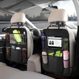 Car Backseat Organizer with Tablet Holder - Multi-Pocket Storage & Seat Protector for Kids/Pets