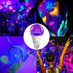 12W E27 UV LED Bulb Purple Black Lights Bulbs Glow Decoration Fluorescent Light Lamp AC 85-265V