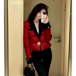Stylish Thick Warm White Women's Coat Winter New Arrival High End Personality Korean Version Loose Fit Long Sleeve Zipper Clo...