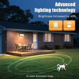 Outdoor Solar LED Wall Lights IP65 Waterproof Wall Sconce 3-Colors Temperature Dimmable Solar Lamp For Garden Porch Patio Fence