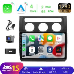 Mopect for Vw Touran 1t1 1t2 1t3 2003-2010 10.1" Hd Touchscreen Android 15 Car Radio Gps Navigation Wifi Bt Mirror Link Fm