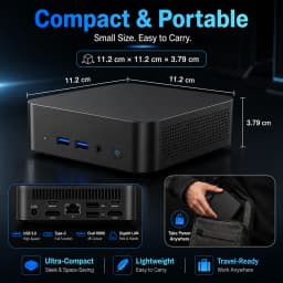 MINI Gaming PC Windows 11 Intel Core I9 10980hk 16GB 32GB RAM 1TB SSD WIFI 6 BT5.2 4K HD Mini Gaming Office Study PC