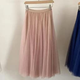 Hot Women Mesh Elastic Tutu Skirt Beach Spring Summer Korean High Waist Fashion Pleated Long Skirt Black White Tulle Skirts